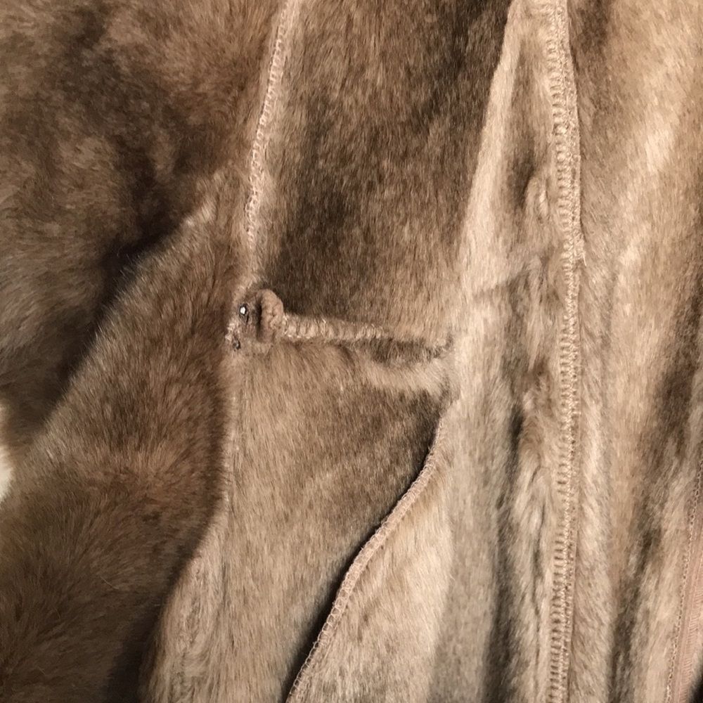 NWOT Laundry by Shelli Segal Faux Suede Faux Fur Waterfall Jacket Size Medium - Picture 12 of 15
